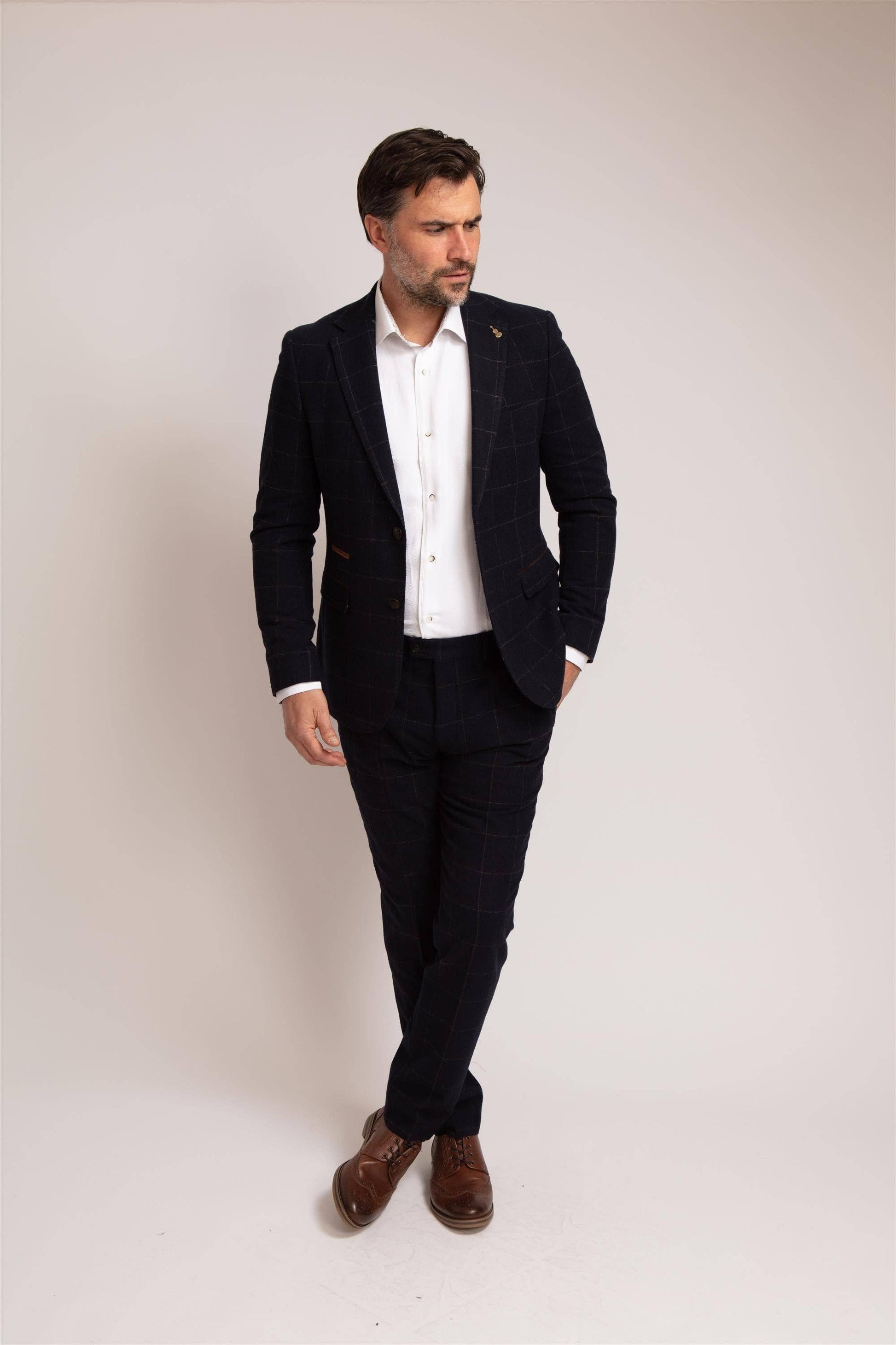 Tweed Windowpane check blazer - Dario