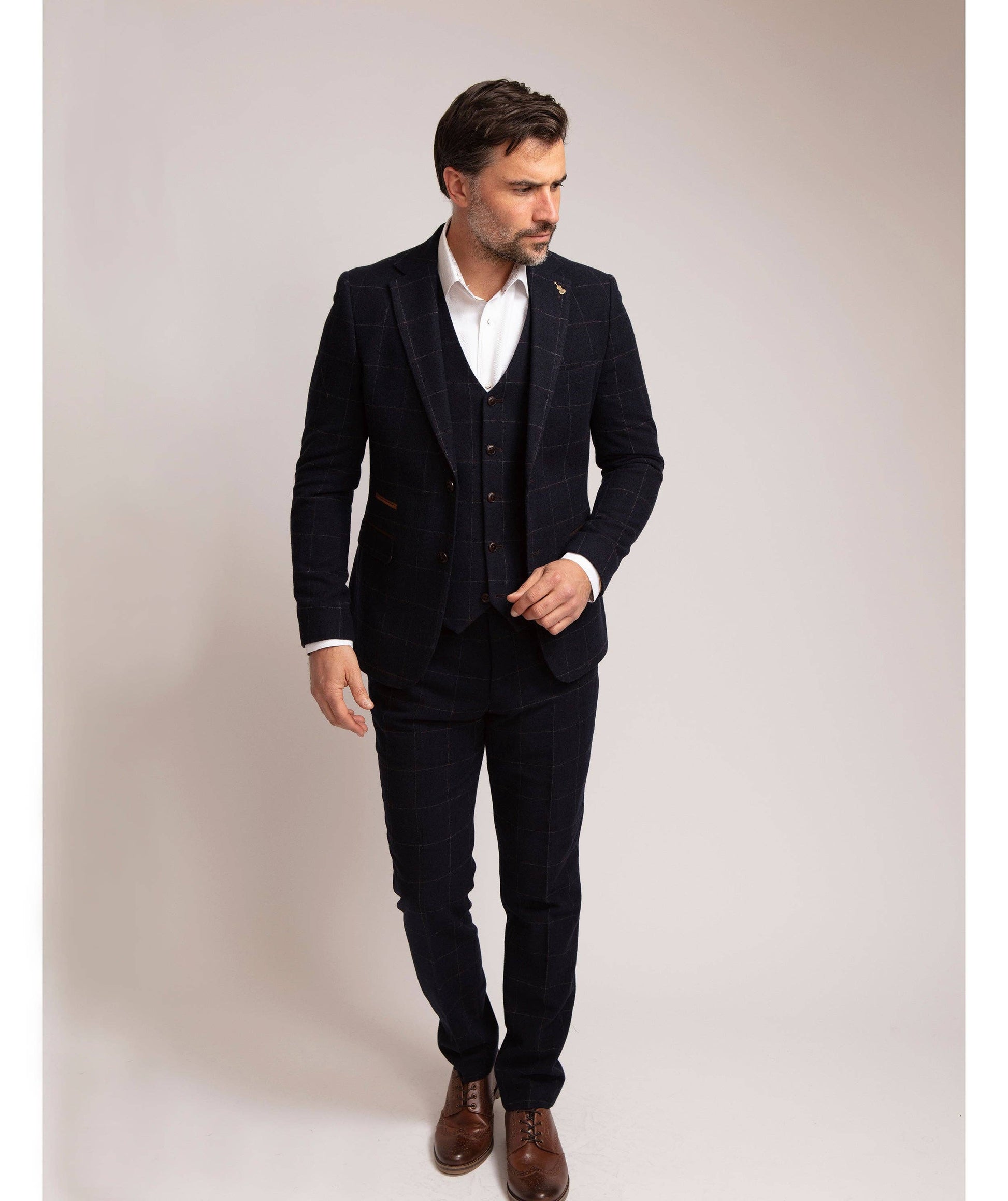 Tweed Windowpane check blazer - Dario