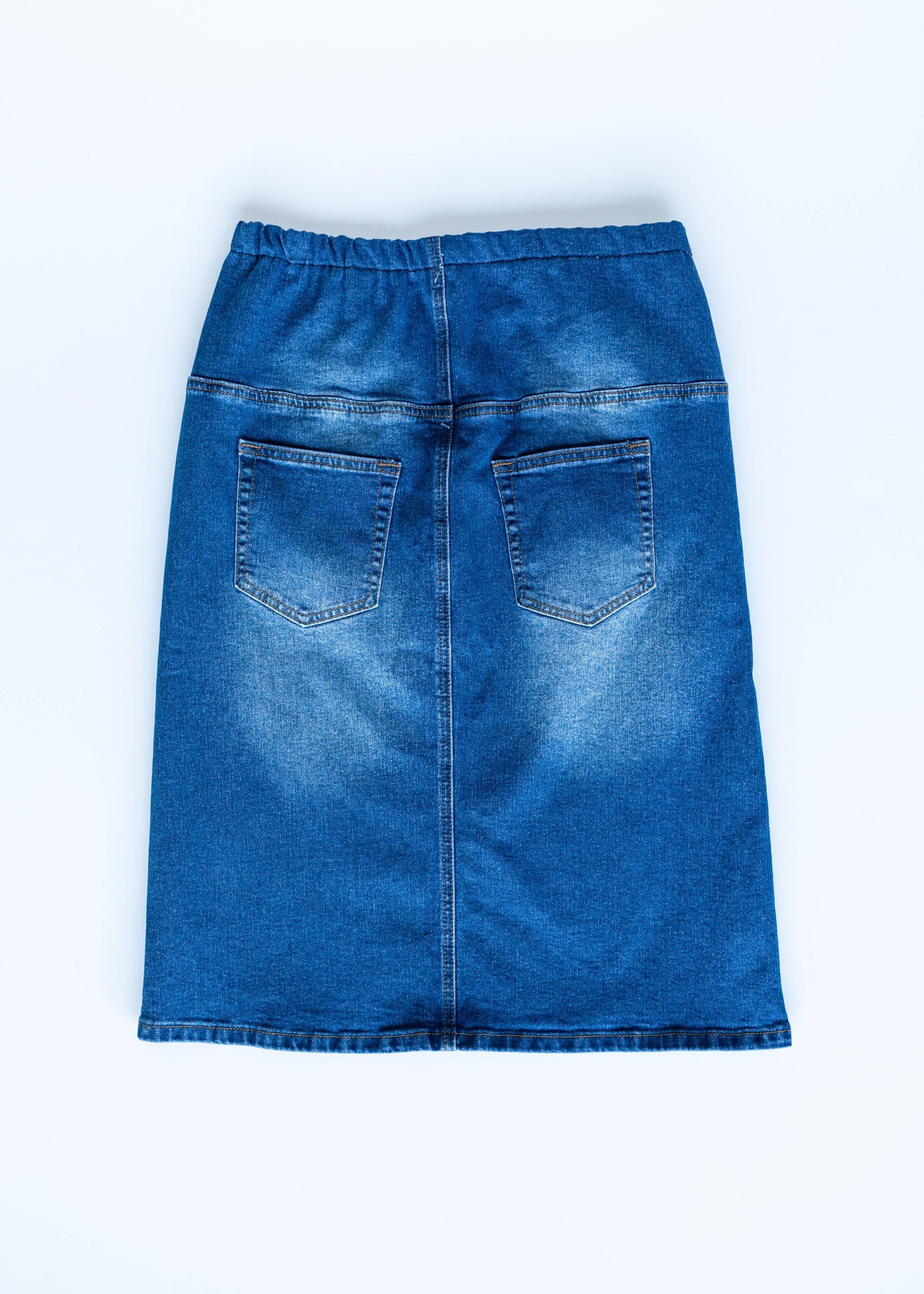Remi Maternity Denim Midi Skirt - FINAL SALE