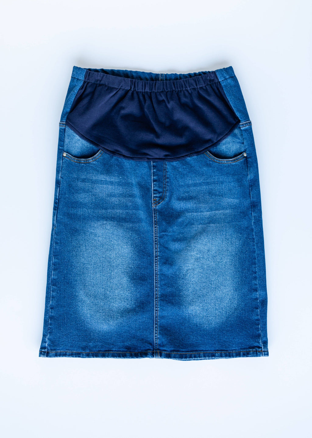 Remi Maternity Denim Midi Skirt - FINAL SALE