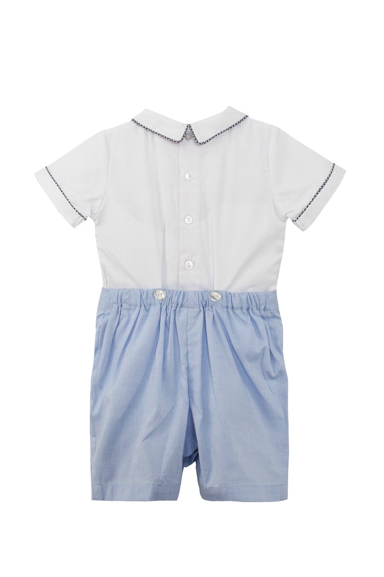 Smocked Train Baby & Toddler Boy Bobbie Suit