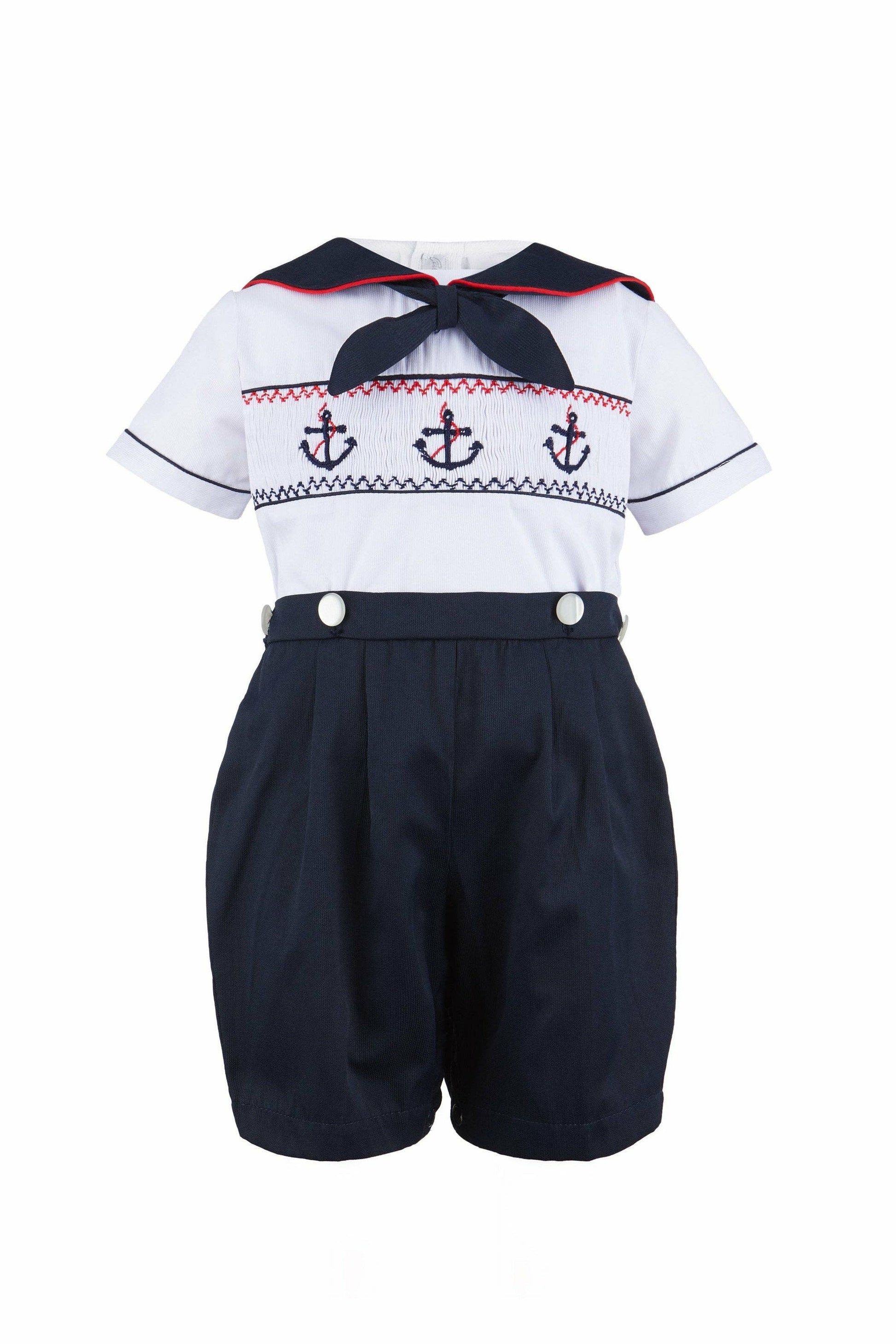 Smocked Anchors Bobbie Suits