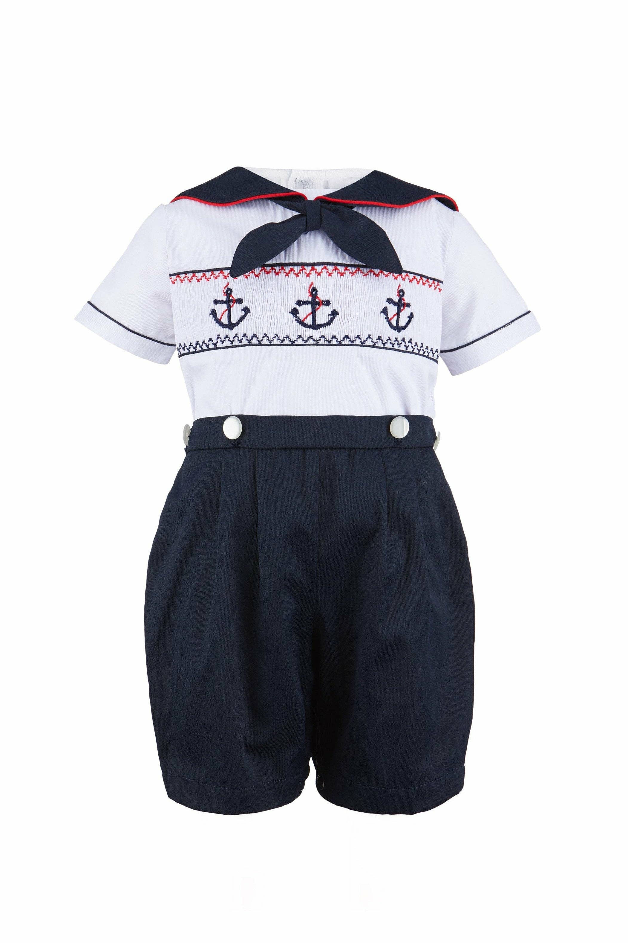 Smocked Anchors Bobbie Suits