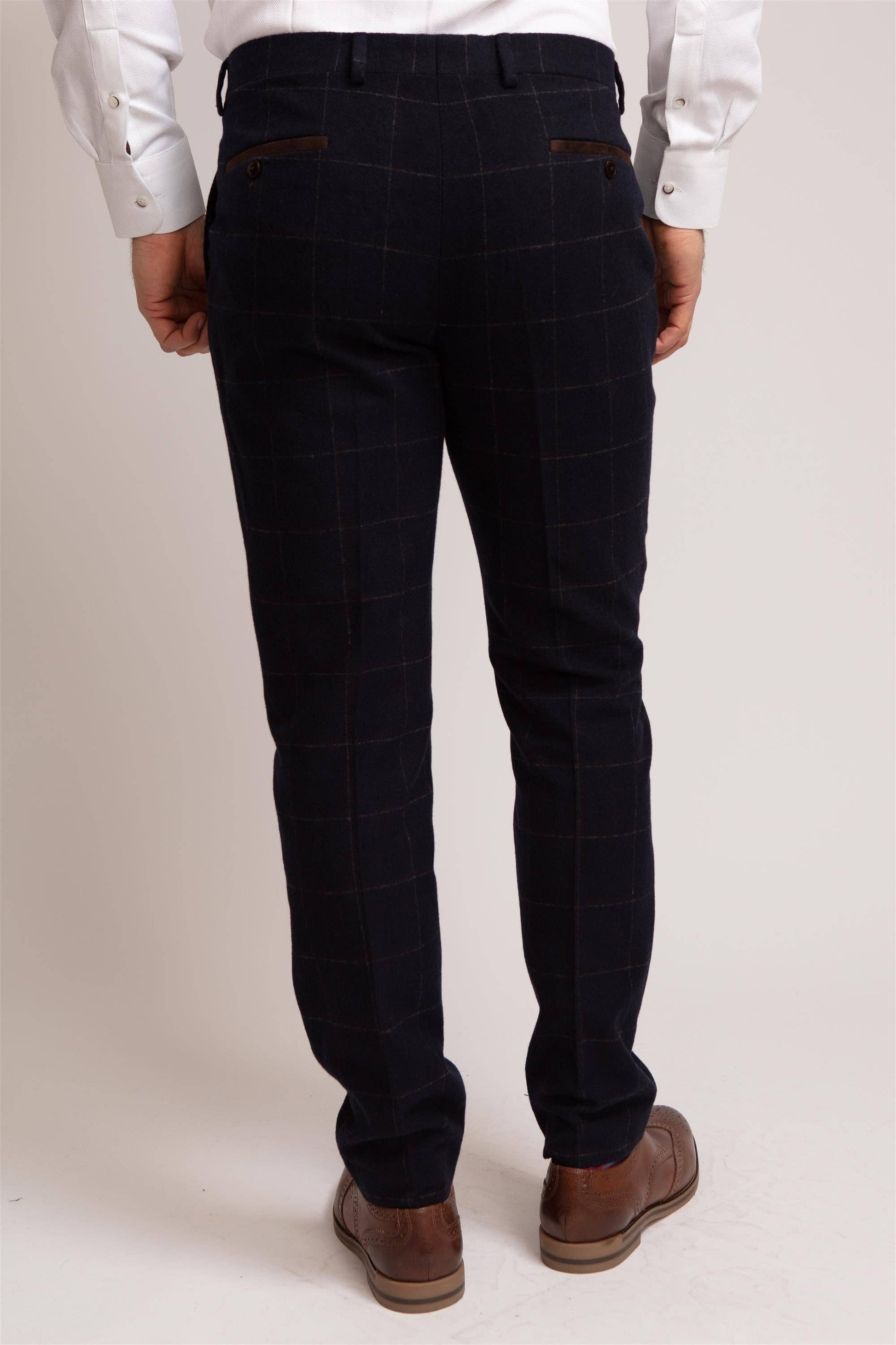 Tweed Windowpane check trousers - Dario